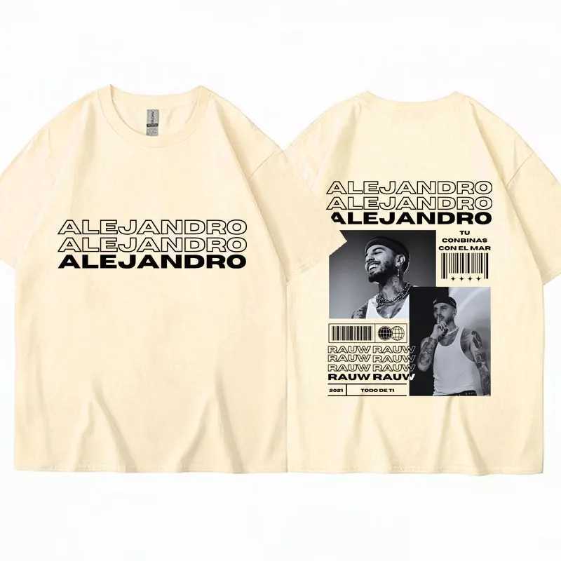 Singer Rauw Alejandro Music Album Todo De Ti Tshirt Mens Vintage Gothic Fashion 90S Tee Shirt Oversized Cotton Street T-Shirts X250203