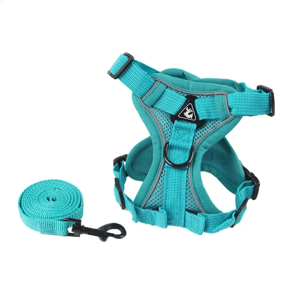 Pet Dog Harness Soft Breathable Leash Set Reflective for Small Medium Dogs Chihuahua Puppy Collar Cat Pet Dog Chest Strap Leash 250121