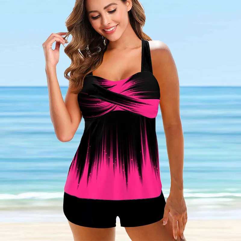 Women Beachwear Swim Rainbow Fire Summer Tankini Monokini Swimwear Bathing Suit Two Pieces Bikini Set Swimsuits Womens S-6XLXJ250120