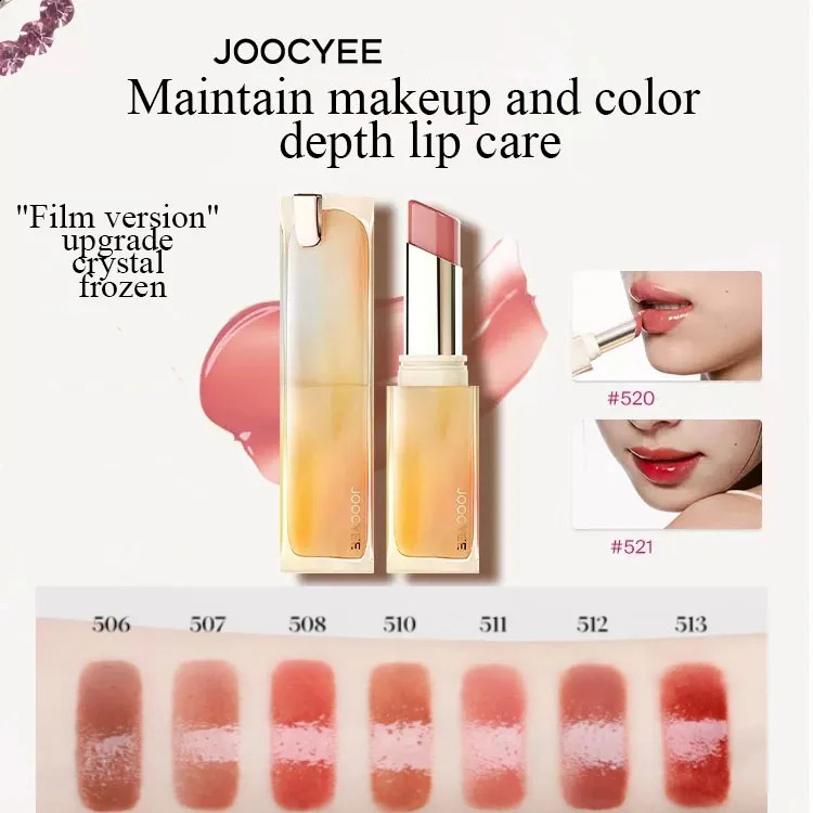 Joocyee Glazed Rouge Upgrade Crystal Frozen Film Version Glass Lipstick Lip Makeup Smoky Longlasting Lipstick 250108