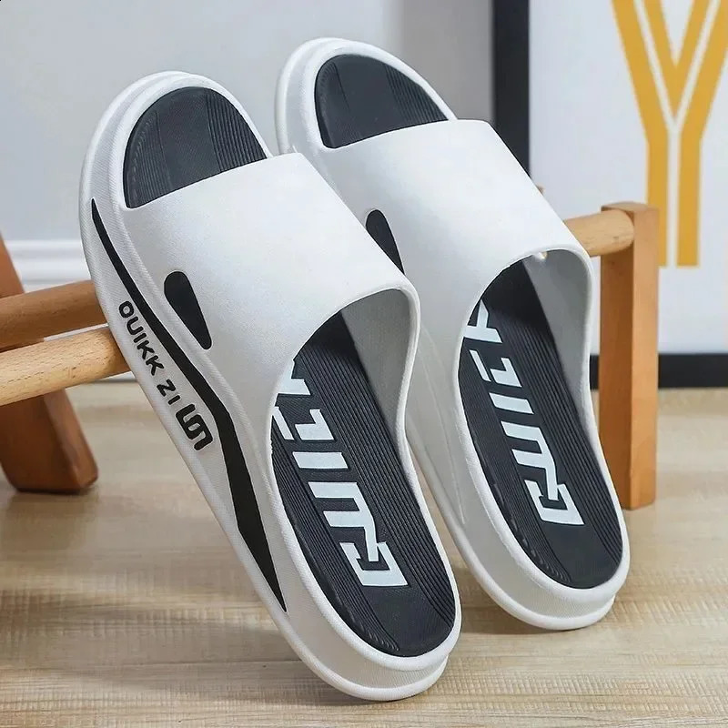Slippers for men outdoor indoor anti slip cool summer non smelly feet PVC home shoes odor bathroom silent 250117