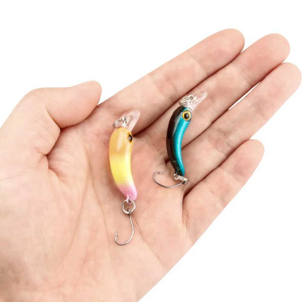 FLYSAND 8Pcs/Box Floating Mini Minnow Fishing Lures Artificial Hard Bait Sharp Hook Crankbait Lure Fishing AccessoriesXJ250122