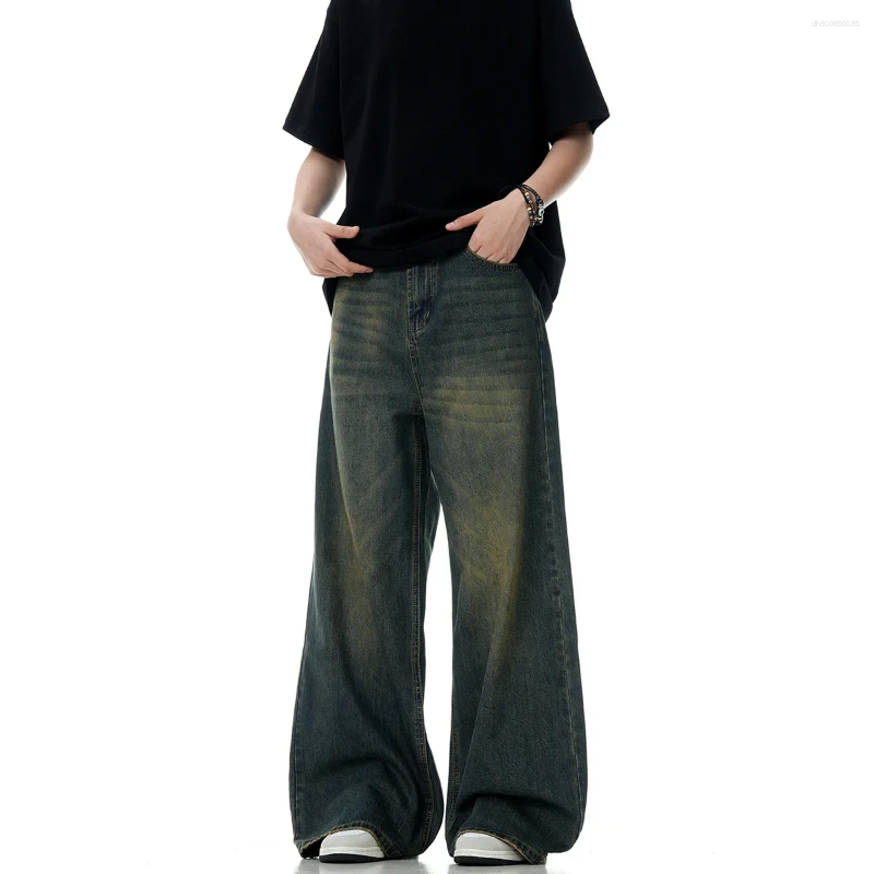 Men's Jeans Baggy For Men Loose Fit Y2k Pants 90s Vintage Casual Skater Wide Leg Hip Hop Aesthetic Streetwear