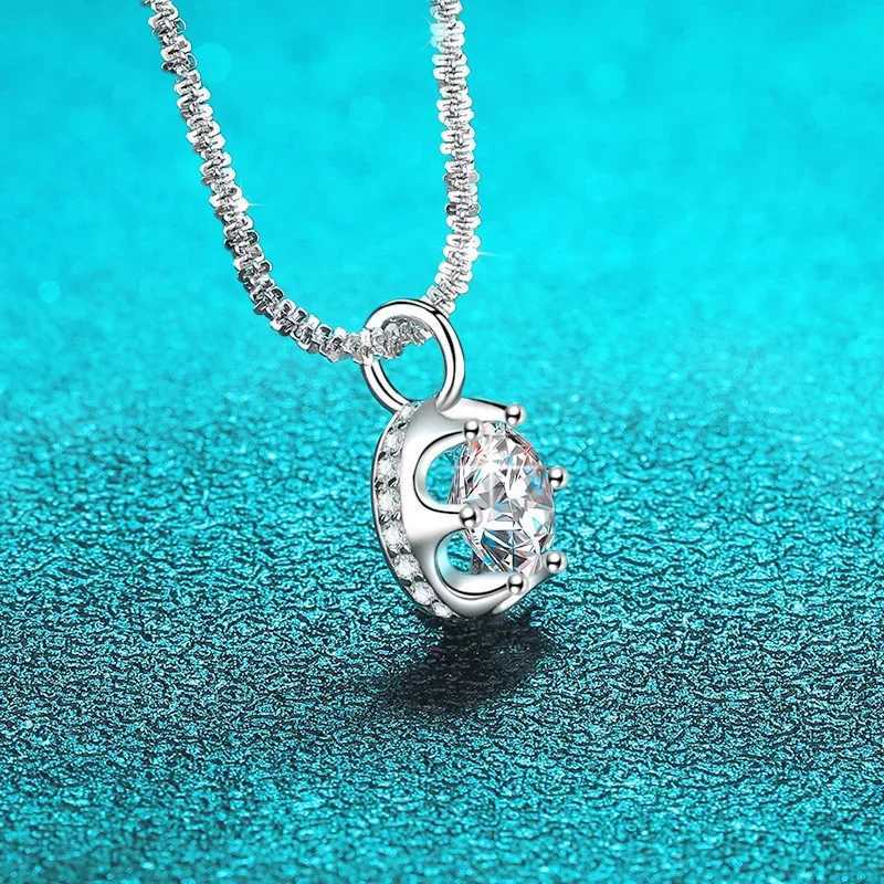 Smyoue 1CT 2CT Certified D Color Moissanite Necklace for Women Sparkling Lab Diamond Pendant Chain S925 Sterling Silver JewelryXJ250114