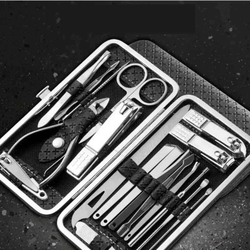 9/11/16/19 Pcs Manicure Cutters Nail Clipper Set Steel Stainless Ear Spoon Nail Clippers Pedicure Nail Art Manicure ToolXJ250116