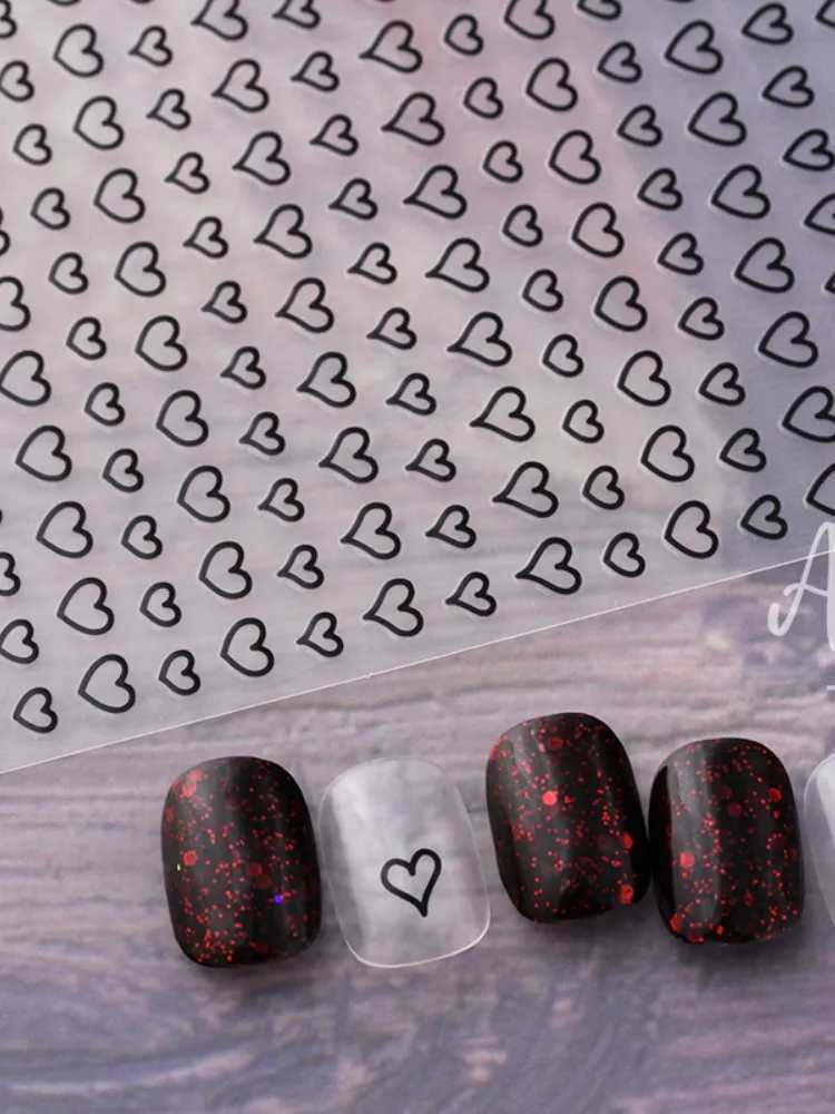 1pcs 3D Hollow Heart Nail Art Charms Stickers Kawaii Love Nail Decorations Decals Self Adhesive Manicure Slider Accessories DIYXJ250120