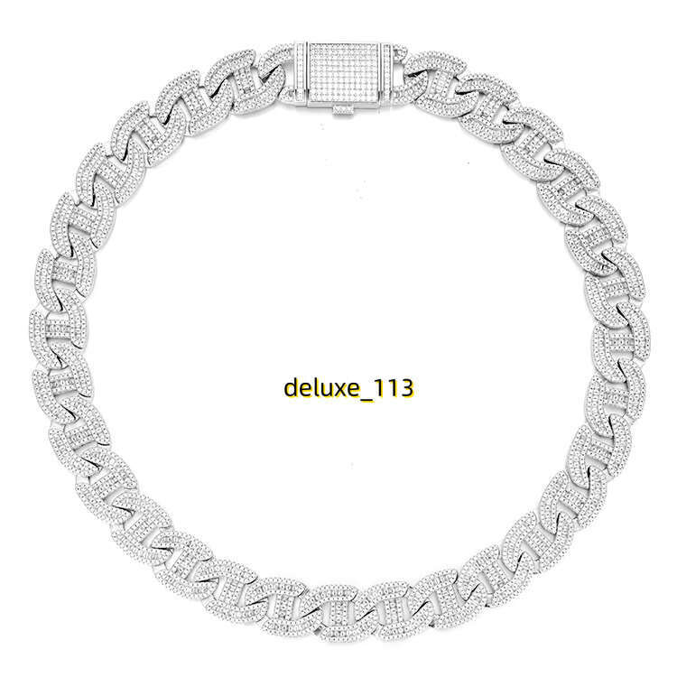 20mm VVS Dia Custom Hip Hop Jewelry Miami k Chain Cuban Baguette Moissanite Necklace For Rappers
