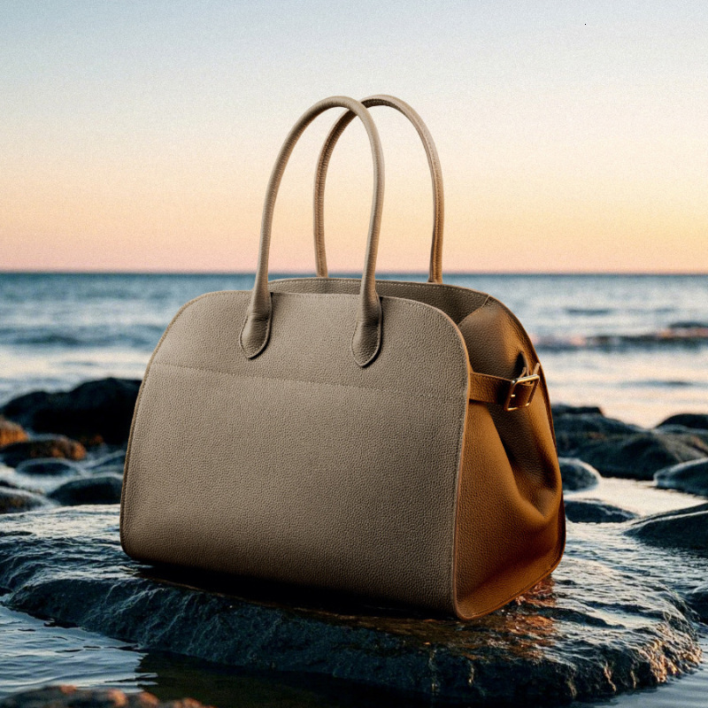 Bag 2025 Autumn And Winter New T-Layer Cowhide Large Capacity Niche Tote Bag, Travel Leather Women's Bag