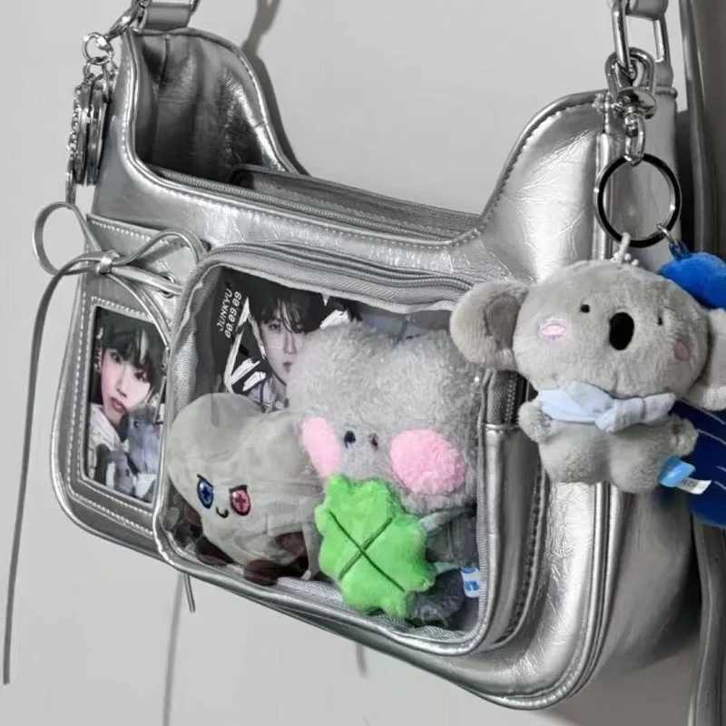 Y2k Harajuku Shoulder Bag Women Korean Transparent Ita Bag School Crossbody Bag Female Japanese Designer Preppy HandbagXJ250121
