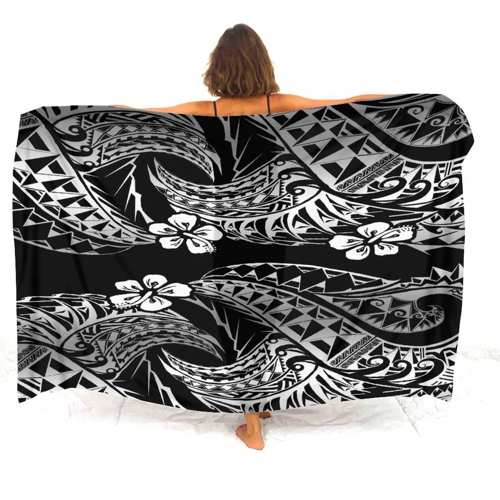2024 New Fashion Polynesian Womens Sarong Custom Sarong Pattern Custom Name Sarong Beachfront Bikini Samoa Sarong W250120