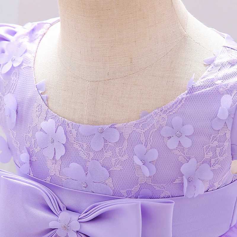 Flower Ceremony Baptism 1 Year Birthday Dress For Baby Girl Clothing Lace Princess Dresses Bow Party Dress Toddler Clothes X250203