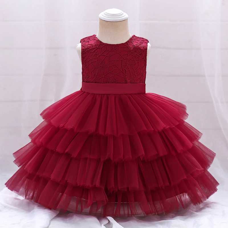 Summer Tutu 1st Birthday Dress For Baby Girl Clothes Lace Baptism Princess Dress Sleeveless Girls Party Gown Dress 2-5 Year X250203