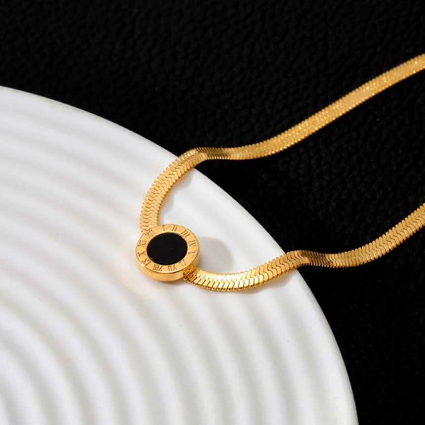 316L Stainl Steel Round Roman Numeral Anklet Ladies Fashion Trend High Jewelry Beach Accories SAB148XJ250121