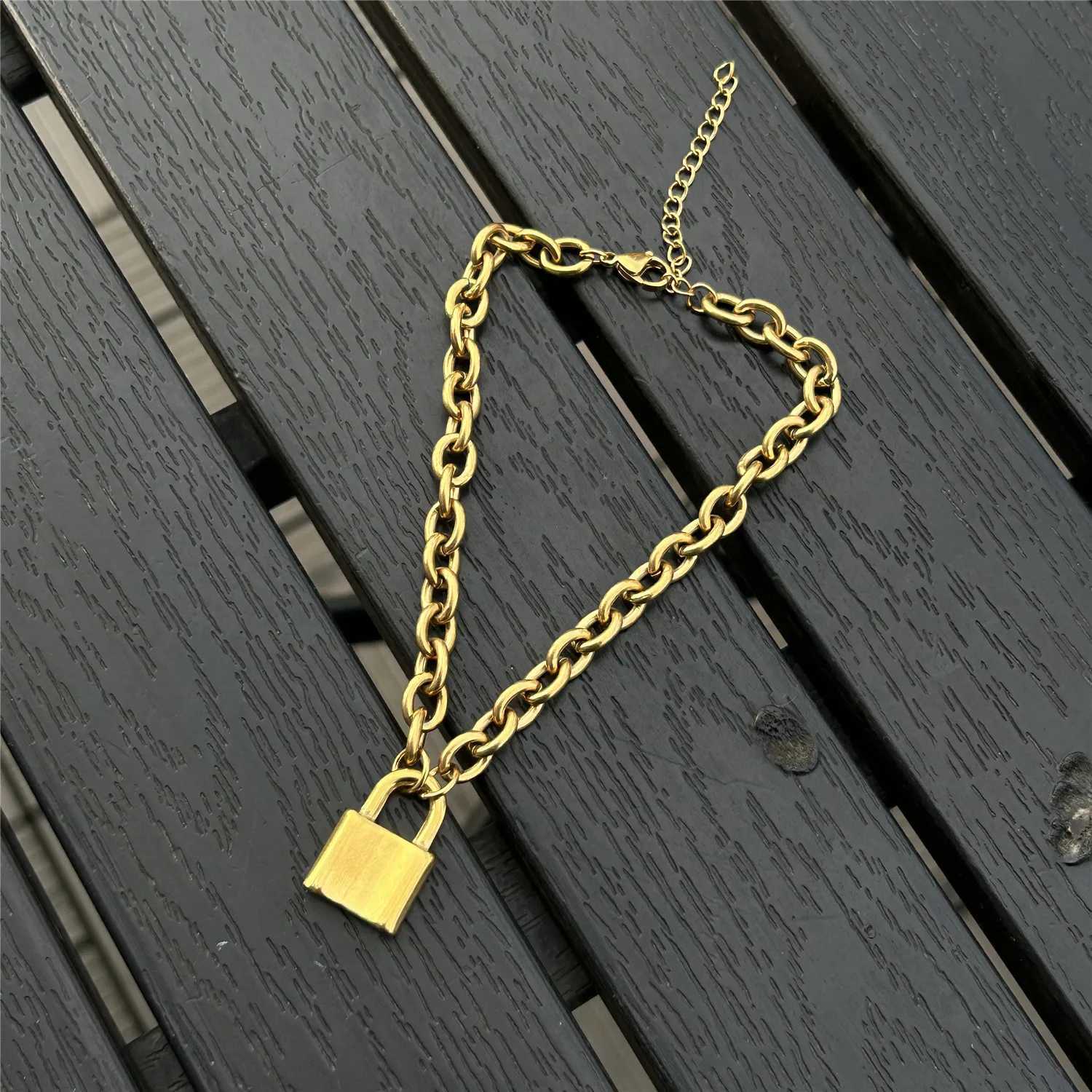 Stainl Steel Padlock Charms Anklets Sandals Foot Jewelry Leg Lock Pendant Anklet Foot Anklet Bracelets For Women Leg ChainXJ250121