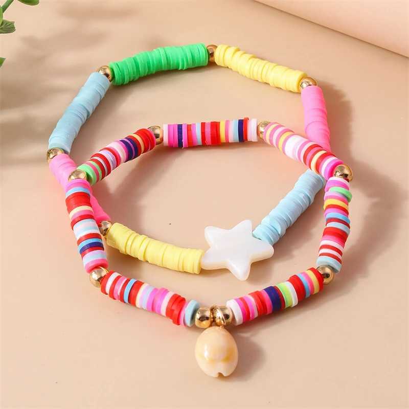 Fashion Colorful Beaded Anklets for Women Summer Beach Star Shell Ankle Bracelet Foot Leg Chain Girls Holiday Jewelry GiftsXJ250121