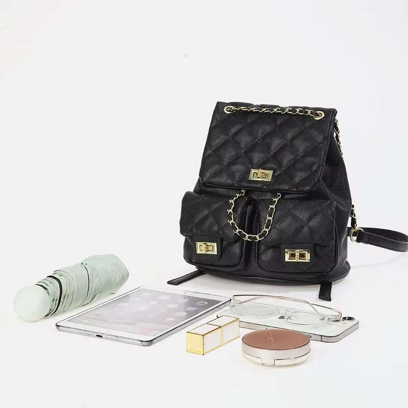 2024 New Fashion Women's Backpack Academy Style Small Fragrant Wind Gge Chain Bag Niche Leisure Girl's Backpacks