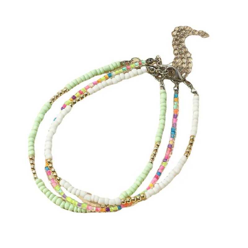 3Pcs/Set Bohemian Colorful Beaded Beads Anklets for Women Summer Ocean Beach Handmade Ankle Bracelet Foot Leg Beach Chain GiftXJ250121