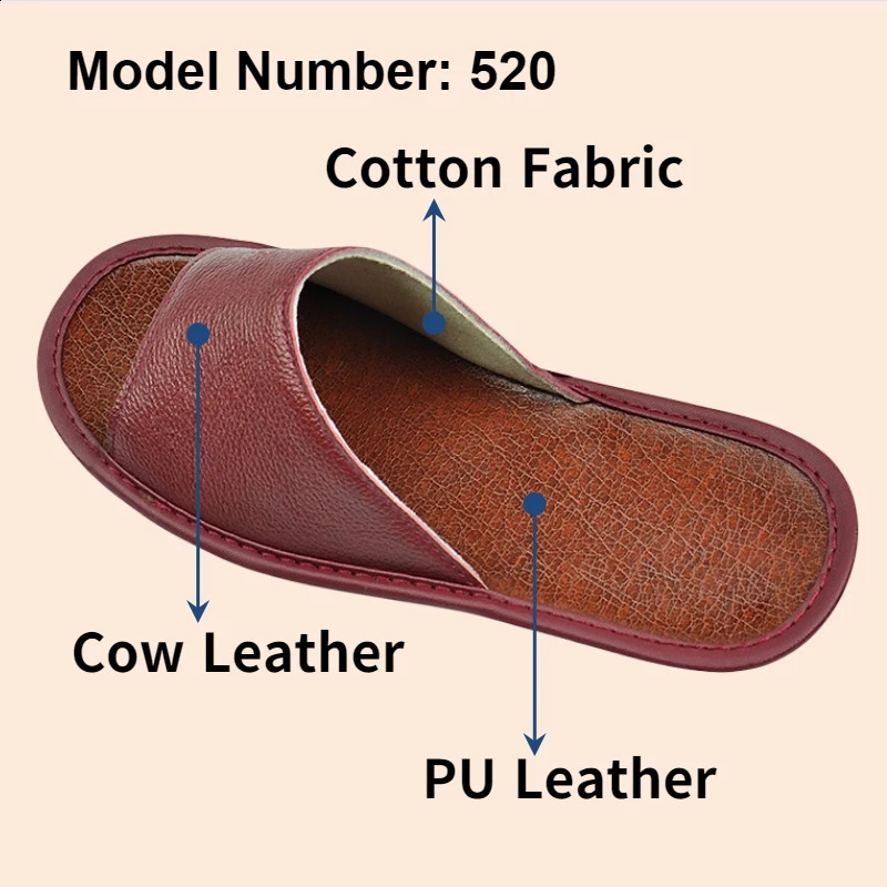 Big sizes Genuine Cow Leather Slippers Homes in indoor slipper summer open toe sandals men women elderly casual Slides shoes 250113