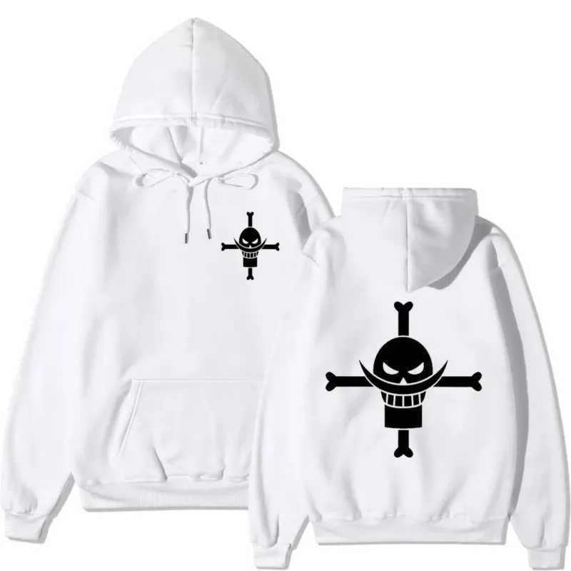 One piece white beard Hoodie animation printed coat anime autumn and Winter Fleece mens womensXJ2500118