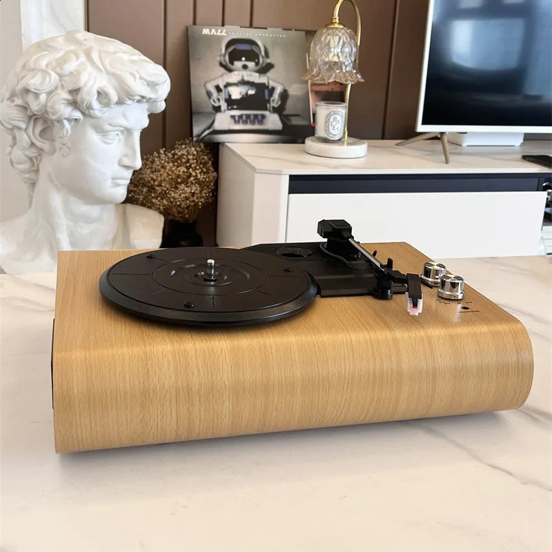 Modern vinyl record player retro Bluetooth stereo wooden phonograph turntable phonograph 250113