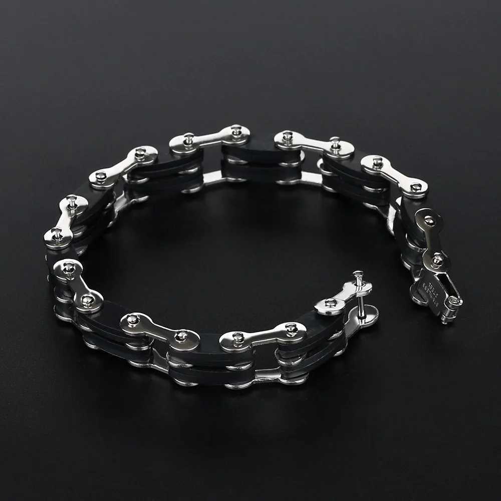 2024 Trend Jewelry Classical Stainless Steel Bicycle Chain Bracelet Combination Cuff Bracelet Mens Gift Accessories W250121