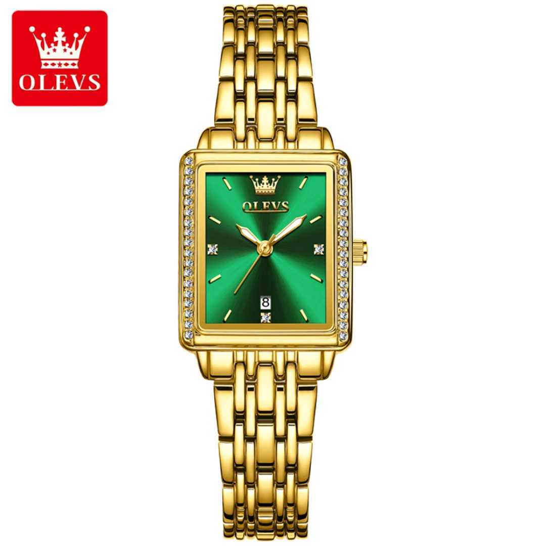 OLEVS 9995 Fashion Quartz Watch Gift Stainless Steel Watchband Rectangar-dial Wristwatch X250203