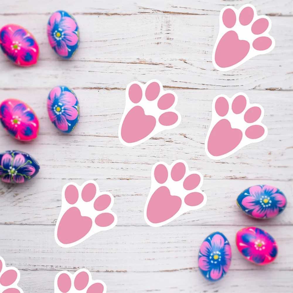 24pcs Rabbit Footprints Sticker Floor Stickers Decals Easter Bunny Feet Decal Window Clings PVC Ceiling ral Free shipping