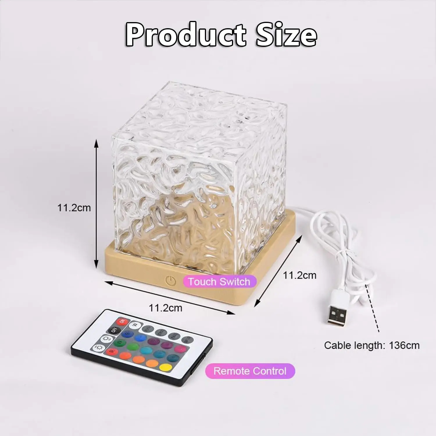 Northern Lights Cube Lamp Ocean Wave Lamp Water Projector Light Luminorthe Cube Lamp lumena Lights Cube Bedroom Decor 16 Colors 250120