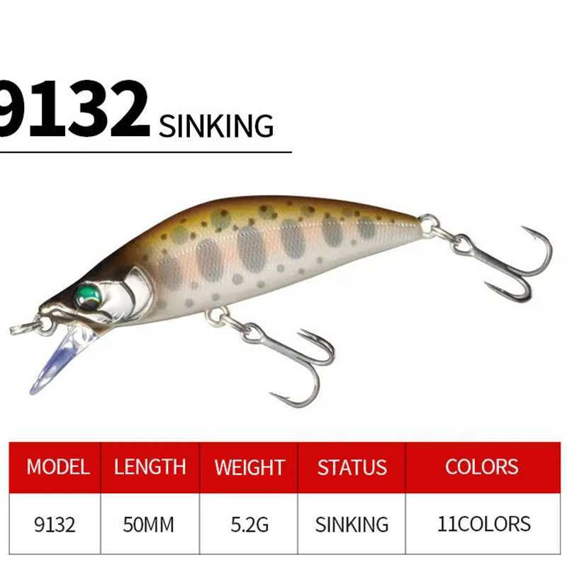 mini Sinking Minnow Wobblers Fishing Lures 5cm 5.2g Trout Artificial plastic Hard Bait Jerkbait Crankbait Bass Fishing TackleXJ250122