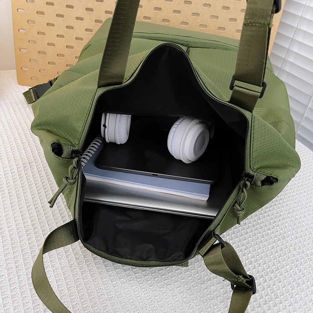 Unisex Trend Backpack Lightweight Women Men Casual Tote Bag Large Capacity Solid Colour Multifunctional Versatile Outdoor Bag 250122