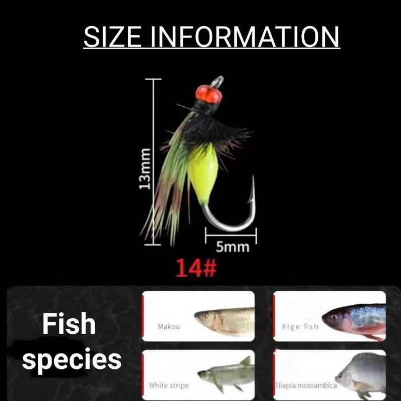 10pcs Fish Bladed Inline Spinner Fishing Lure Fly Tying Poisonous Mosquito Hook Fishing Group Micro-Sequin Sequins Spinning FlyXJ250122