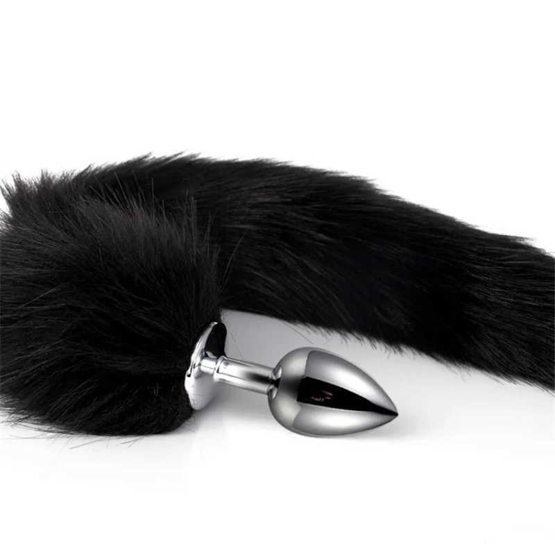 5 Color 5 Sizes Metal Anal Plug Erotic BDSM Ass Fox Tail Fetish Butt Extender Dilator Sex Toys For Women Gay Cosplay Adult GamesXJ250121