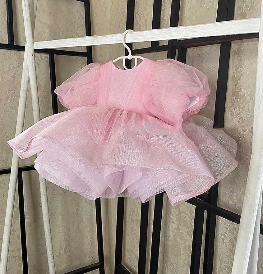 Baby Girls 1st Birthday Baptism Glitter Dress For Girls Princess Luxury Costumes Kids Party Clothes Toddler Dresses X250203