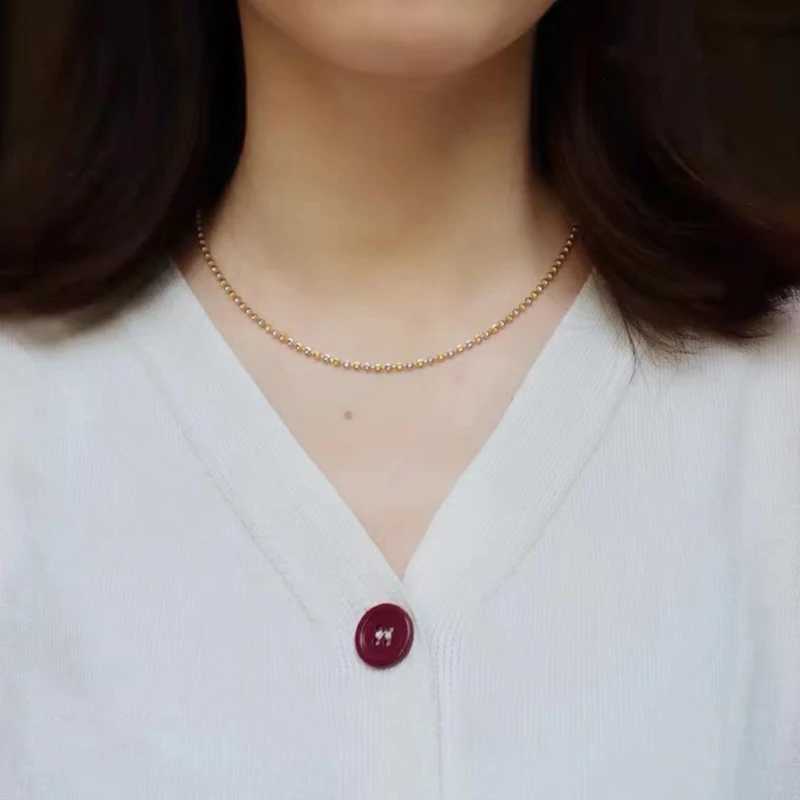 2.5MM Diamond Cut Bead Chain Necklace Made In Italy 925 Sterling Silver Material Silver Ball Necklaces For Women AdjustableXJ250114
