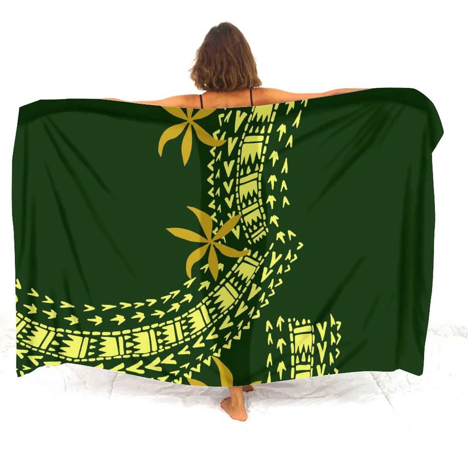 Classic Fashion Sarong Custom White Sarong Custom Pattern Polynesian Ladies Summer Lightweight One-Piece Shl Free Shipping W250120