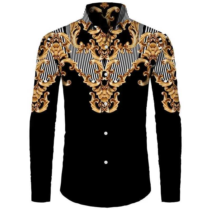 Fashion T-shirt skull button lapel shirt mens elegant casual outdoor button new designer design 2024 hot sale European size 6XLXJ250121