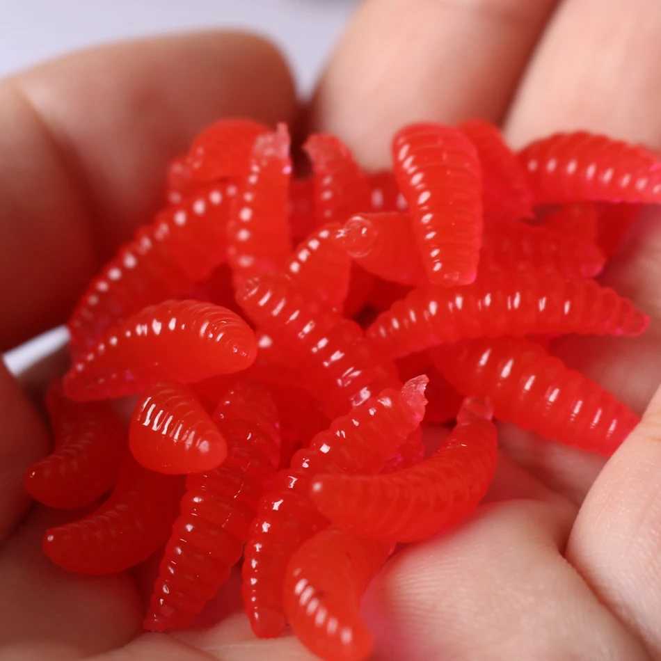 50pcs Lua Soft Bait Fake Breadworms Earthworms Red Worms Soft Worms Fake Worms Fishing BaitXJ250122