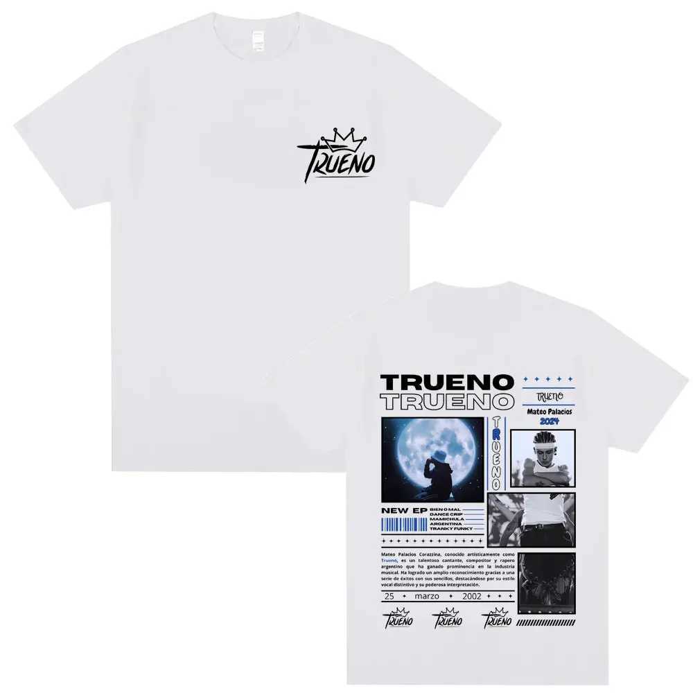Rapper Trueno Graphic T-shirt Male Hip Hop Fashion T Shirts Mens Casual Pure Cotton Oversized Tshirt Unisex High Quality Tees X250203