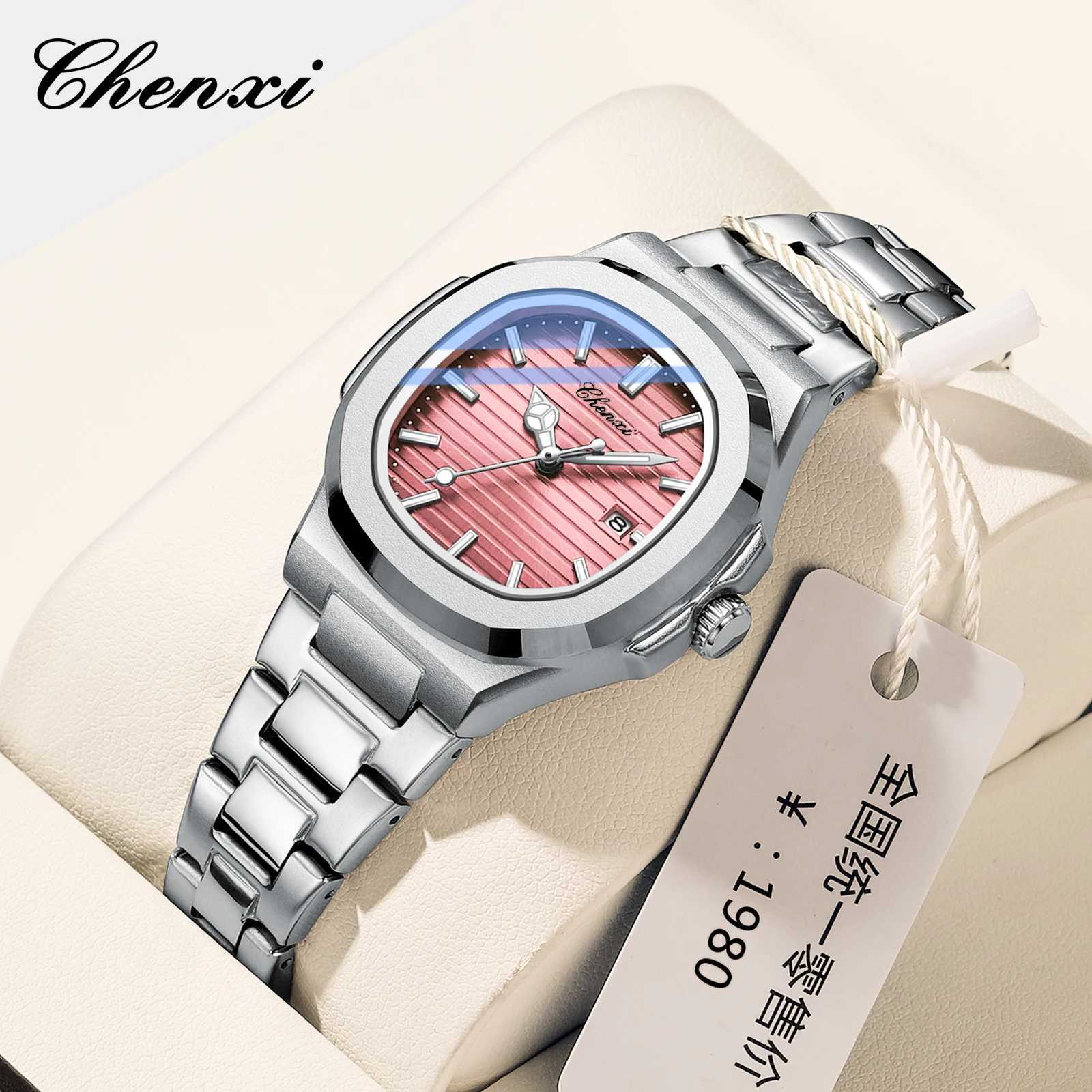 CHENXI 8222 New Womens Watch Elegant Silver Stainless Steel Party Quartz Watch Gift Relogio Feminino X250203
