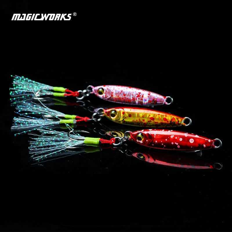 MAGIC WORKS Micro Metal Jig 3g/5g/8g Shore Casting Jig Lures Saltwater Ice Fishing Lure Artificial Bait Fake Sea Fishing TackleXJ250122