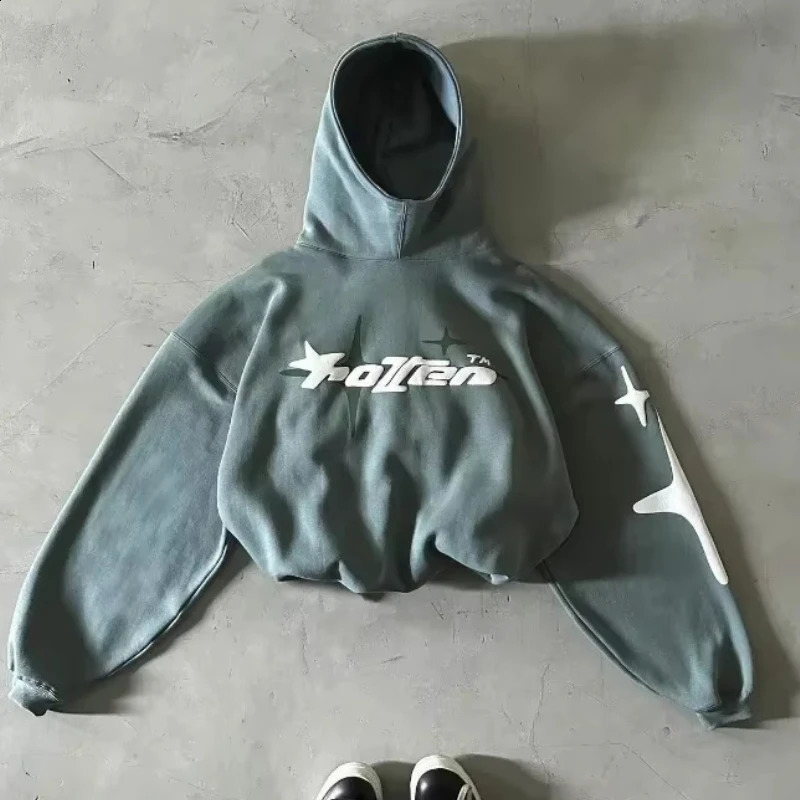American Fashion Trend Joker Fleece Thick Hoodie Men Street Y2K Hip Hop Sell Loose Sweatshirt Couple Casual Warm Punk Hoodie 250122