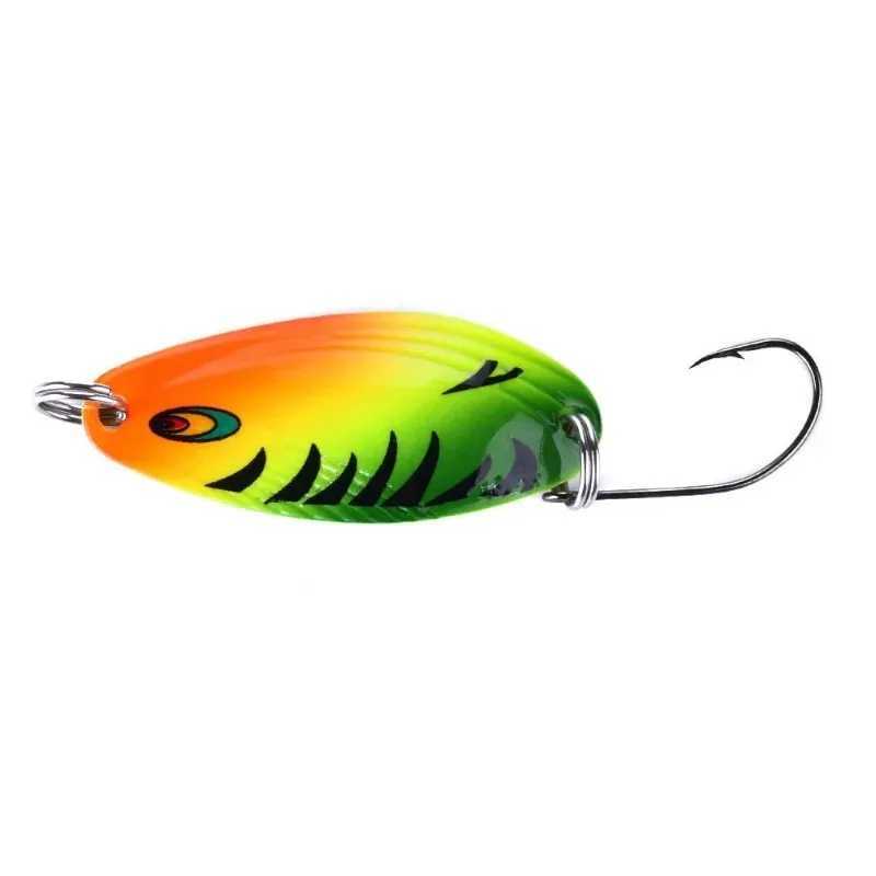 1 Pcs 3.2cm 4.5g Wobbler Fishing Lures Glitter Bait Metal Spoon Bait for Bass Trout Pike Fishing Tackle Artificial BaitXJ250122