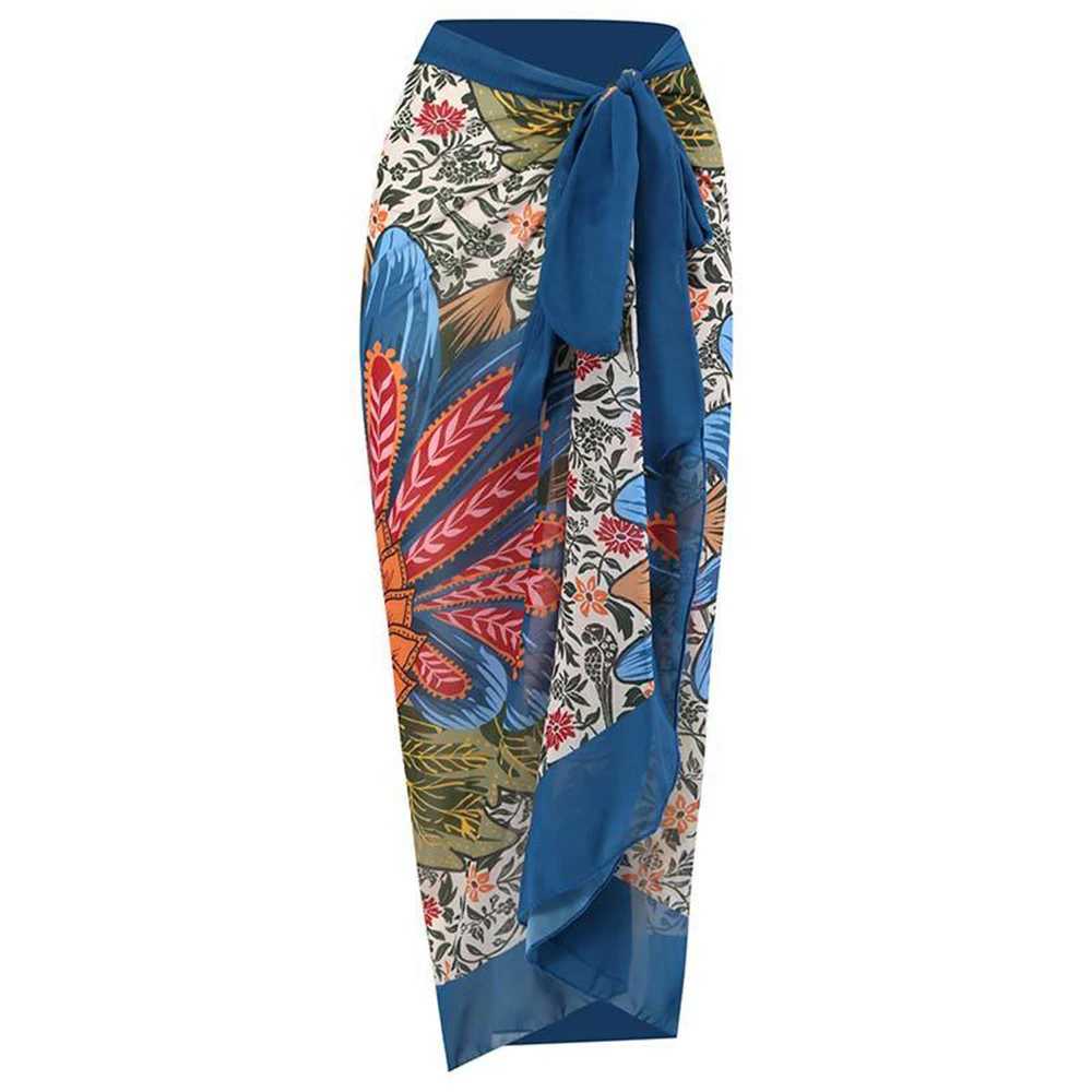 2023 New Sexy Print Retro Swimwear Beach Dr Cover Up Long Skirts Skirt Party Outfits Swimsuit Beachwear W250120