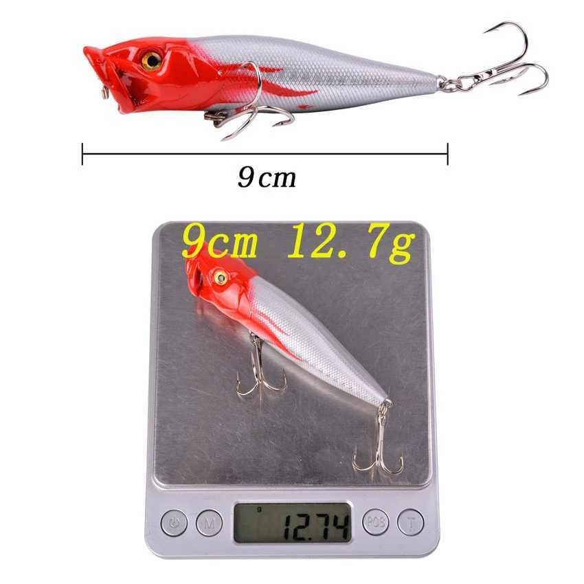 Aorace 1pcs Big Popper Fishing Lure Artificial Fishing Bait Crankbait Wobbler High Carbon Steel Hook Fishing LuresXJ250122