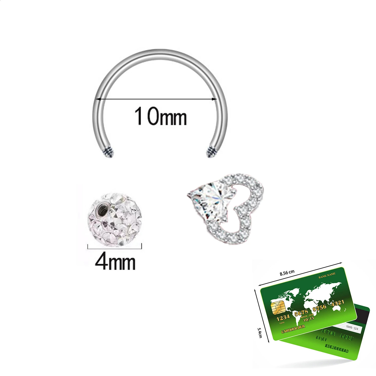 1Pcs Stainless Steel Piercing Lip Ring Bat Butterfly C Shaped Stud for Women Girl Fashion Gothic Body Jewelry 250110
