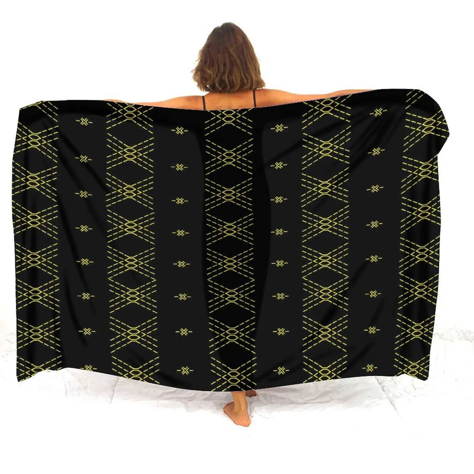 2024 New Polynesian Ladies Sarong Ethnic Style Custom Print Art Shl A Soft And Elegant Bikini Coat W250120