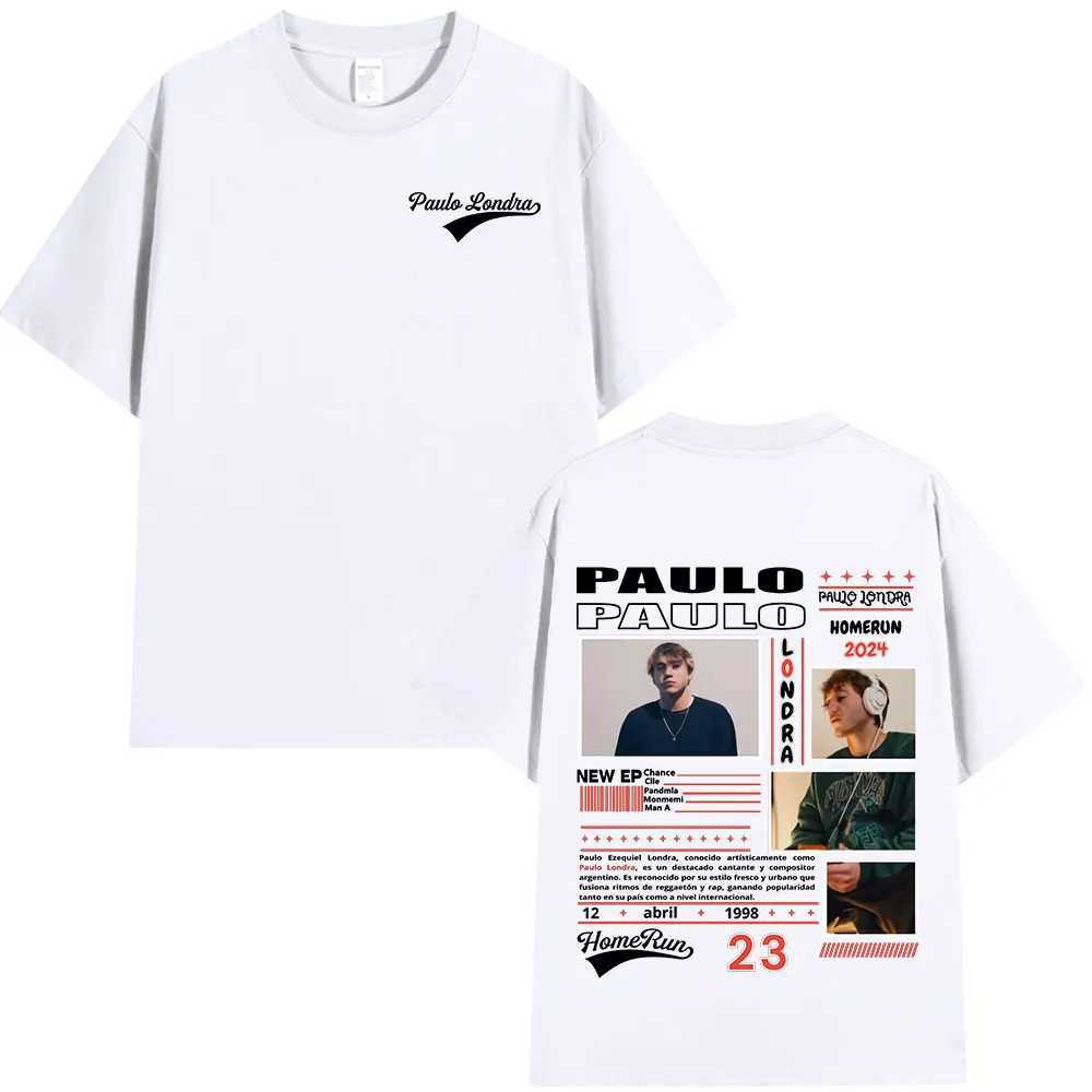 Rapper Paulo London Album Merch T-shirts Mens Women Clothing Fashion Hip Hop Oversized T Shirts Cotton Cozy Short Sleeve T-shirt X250203