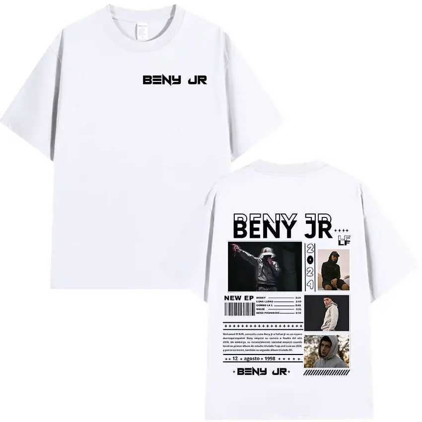 Rapper BENY JR 2024 Tour Graphic T Shirt Mens Hip Hop Fashion Short Sleeve T-shirts Mens Retro Oversized Cotton Tees Streetwear X250203