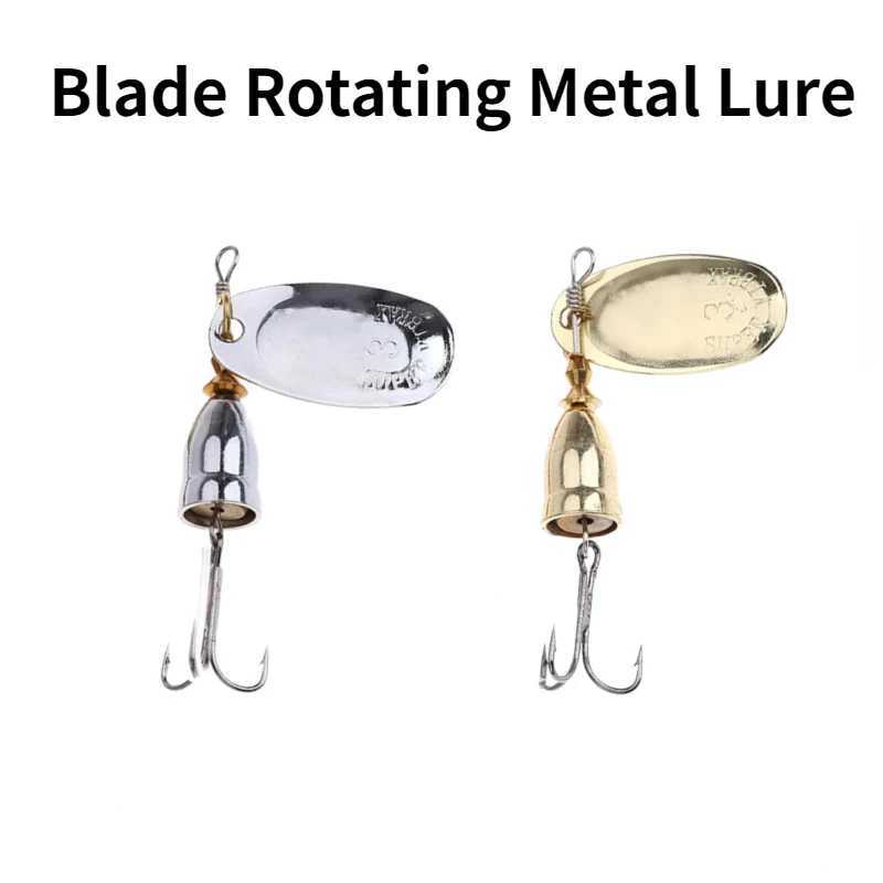 Blade Rotating Metal Lure 5g 6g 8g 10g 16g Artificial Spoon Bait Sequins Spinner Wobbler Bait with Treble Hook Fishing TackleXJ250122