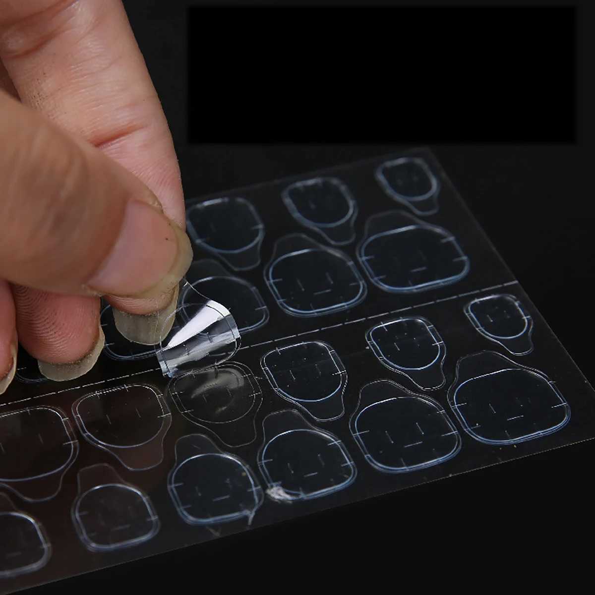 120Pcs False Nails Sticker Transparent Double-Side Adhesive Tapes Stickers Press on Fake Nail Tips Extension StickerXJ250120